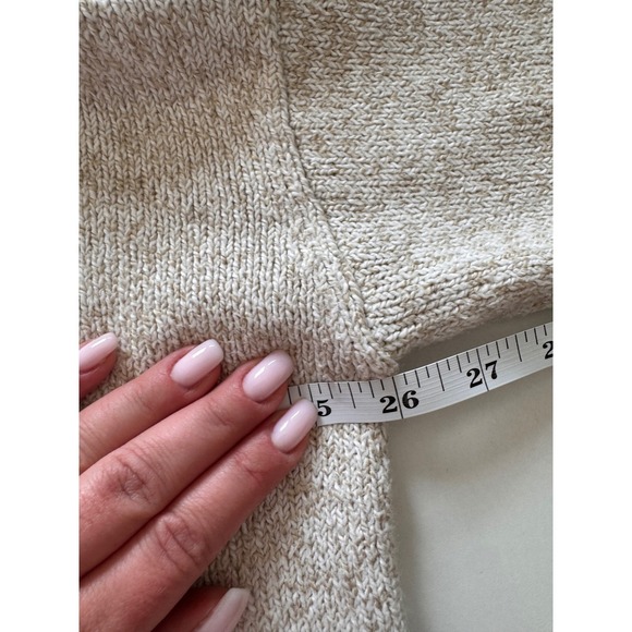 JJill Womens Beige Speckled V Neck Long Sleeve Knit Sweater Size L Casual Cozy - Picture 4 of 8